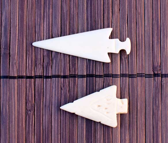 Arrowheads carved from bone