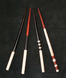 Hair sticks made from bone, wood, and horn